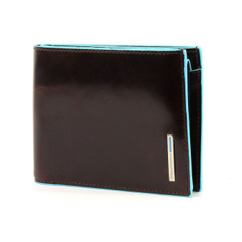 Portafoglio Uomo Piquadro | con portamonete | Linea Blue Square | PU1240B2-mogano