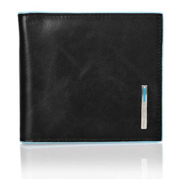 Portamonete Piquadro Blue Square 12cm - Pelle Con Schermatura RFID E 8 Tasche - Foto 11