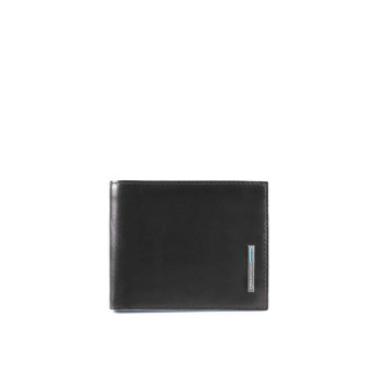 Portafoglio Uomo Orizzontale Semplice con Volantino Staccabile | Piquadro Blue Square | PU4188B2R-Nero