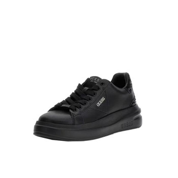 Scarpa donna sneakers bassa con glitter sulla parte dietro Guess Elbina Black