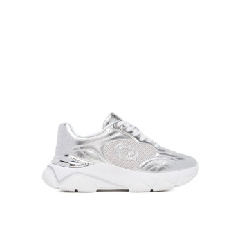 Scarpa donna sneakers bassa Guess Morriz Silver