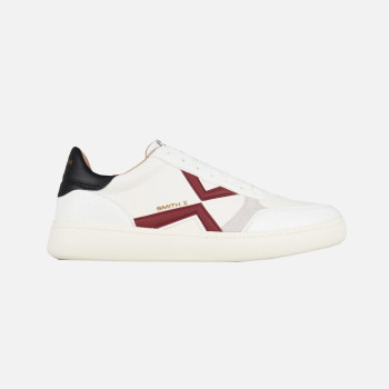 Scarpa uomo sneakers in pelle bianca Alexander Smith Ocean White Black Red