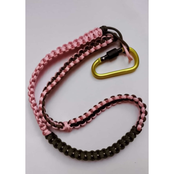 Portachiavi da collo con moschettone stile Scoubidou in cordino