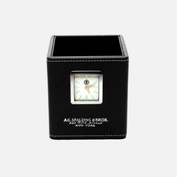 Scrivania accessorio porta penne con orologio A.G Spalding&bros. Nero