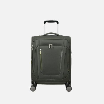Trolley morbido 55cm 4 ruote cabina espandibile American Tourister Wanderlite Dark Khaki
