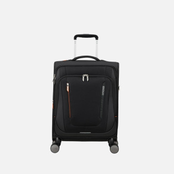 Trolley morbido 55cm 4 ruote cabina espandibile American Tourister Wanderlite Shadow Black