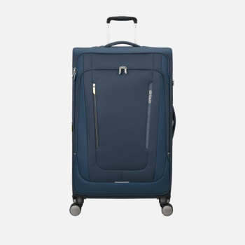 Trolley morbido 79cm 4 ruote grande espandibile American Tourister Wanderlite Dark Navy