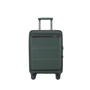 Trolley rigido 55cm 4 ruote cabina espandibile apertra frontale Samsonite Paralux Olive