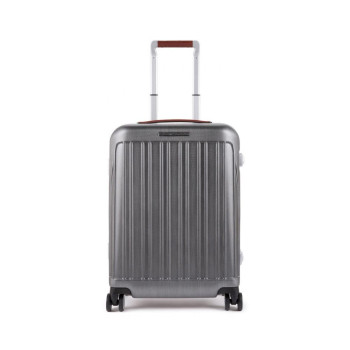 Trolley Rigido Cabina Relyght Plus Piquadro Nero Cuoio  Valigeria.it