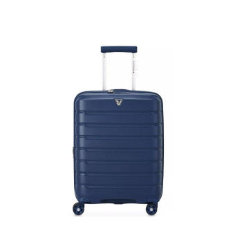 Trolley rigido 55cm 4 ruote cabina espandibile Roncato Valigeria B-Flying Blu Notte