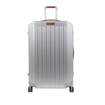 Trolley rigido 79cm 4 ruote grande Piquadro Alu Piqalu Grigio/Cuoio