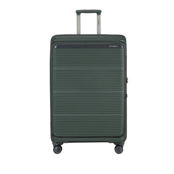 Trolley rigido 75cm 4 ruote grande espandibile apertra frontale Samsonite Paralux Olive
