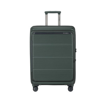 Trolley rigido 67cm 4 ruote medio espandibile apertra frontale Samsonite Paralux Olive