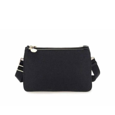 Borsa Donna Tracolla con Zip Sopra Borbonese Dark Black