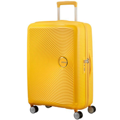 Trolley Rigido 77 cm 4 Ruote Spinner con sistema TSA | American Tourister Soundbox | 32G003-Golden Yellow