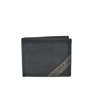 Portafoglio Uomo Orizzontale Effetto Vintage | Avirex | AVXR2789-Black/Antracite