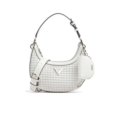 Borsa Donna Baguette Piccola Traforata Guess White  Valigeria.it