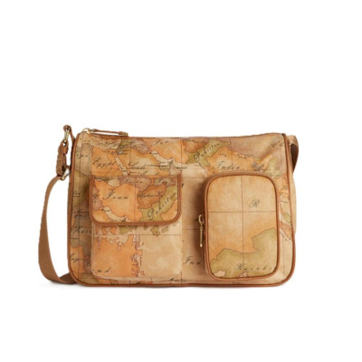 Borsa Donna Bandoliera Geo Soft Alviero Martini Naturale  Valigeria.it