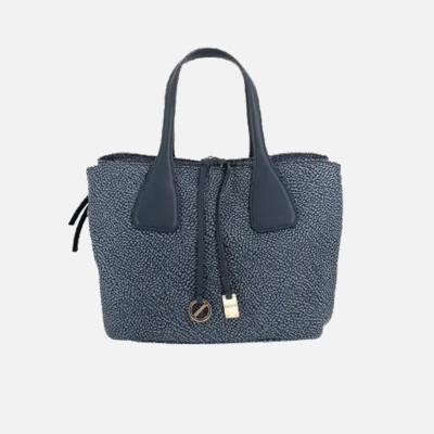 Borsa donna bauletto medio Borbonese Blu Lapis