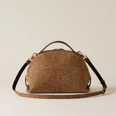 Borsa donna bauletto mezzaluna sexy small con tracolla Borbonese Op Naturale