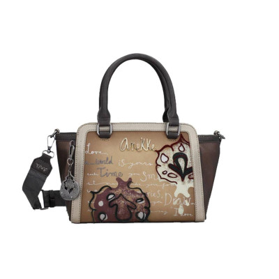 Borsa donna due manici con tracolla Anekke Manifesto Multicolor