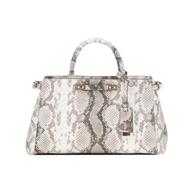 Borsa donna due manici con tracolla Guess Lefia Natural