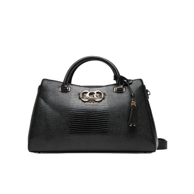 Borsa donna due manici con tracolla Guess Salinge Black