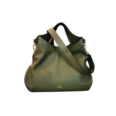 Borsa donna due manici Gaia Cuoieria Fiorentina B000006006230-Militare Valigeria-it