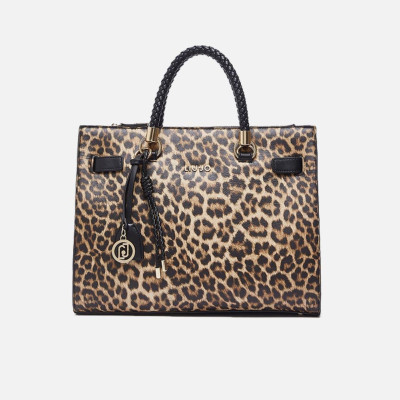 Borsa donna due manici con tracolla Liu Jo Manh Maculato Naturale