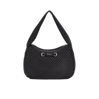 Borsa donna sacca media Francy Guess HWWG9530020-Black Valigeria-it 