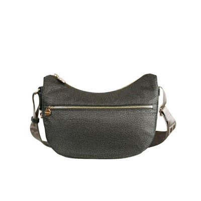 Borsa donna sacca piccola con tasca anteriore Borbonese Alloro