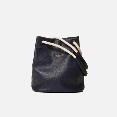 Borsa donna secchiello medio con manici in corda Twinset True Navy