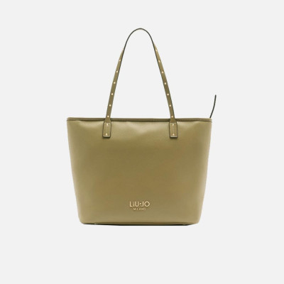 Borsa donna shopping media in tessuto Liu Jo Evrim Mud