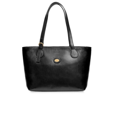 Borsa donna shopping chiusura con zip The Bridge Nero/Palladio/Rutenio