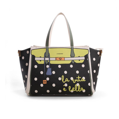 Borsa Donna Shopping Vita Le Pandorine Pois  Valigeria.it