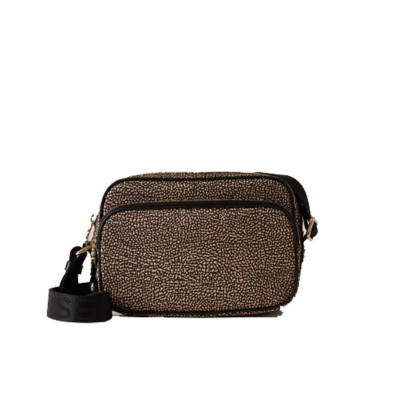 Borsa Donna Tracolla Borbonese Op NaturaleNero  Valigeria.it