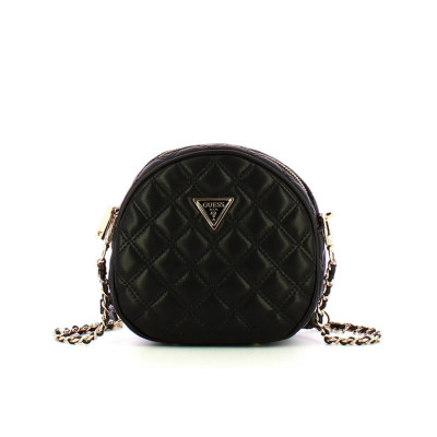 Borsa Donna Tracolla Circolare Guess HWQG8748700-Black Valigeria-it 