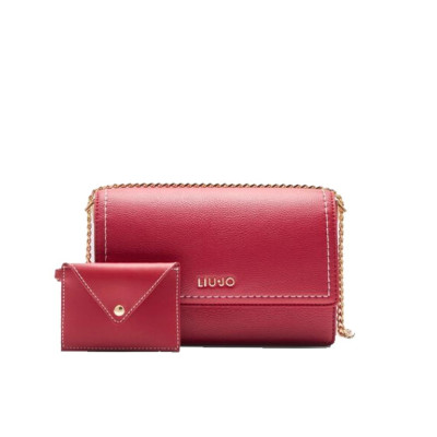 Borsa donna tracolla con patta Manh Liu Jo AA5158E0058X0644-Rosso Pompelmo Valigeria-it
