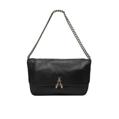 Borsa donna tracolla con patta con catena Patrizia Pepe Nero