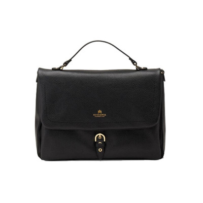 Borsa donna tracolla con patta grande Cuoieria Fiorentina Eva Nero