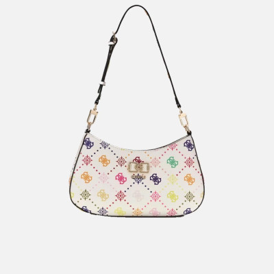 Borsa donna tracolla con zip sopra Guess Amilie Logo Multi Logo