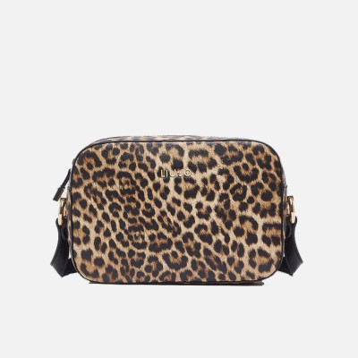 Borsa donna tracolla con zip sopra Liu Jo Cirry Maculato Naturale