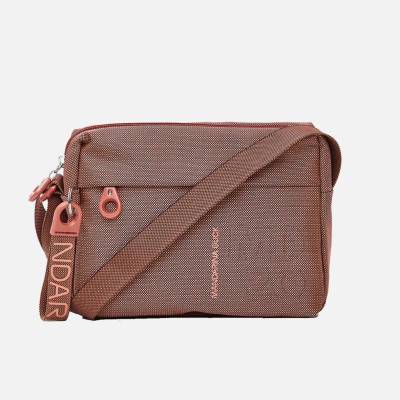 Borsa donna tracolla con zip sopra Mandarina Duck MD20 Pecan Nut