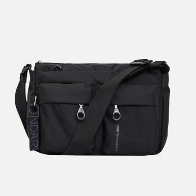 Borsa donna tracolla con zip sopra Mandarina Duck MD 20 Black