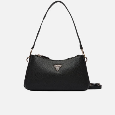 Borsa donna tracolla mezzaluna Guess Noelle Black