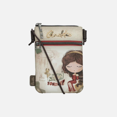 Borsa donna tracolla con zip sopra mini Anekke Muse Multicolor