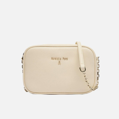 Borsa Donna tracolla con zip superiore Patrizia Pepe Wooly White