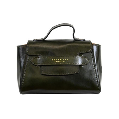 Borsa donna tracolla con patta The Bridge Lucrezia Tirolo/Oro