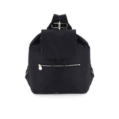 Borsa Donna Zainetto Chiusura con Patta Borbonese Dark Black  Valigeria.it