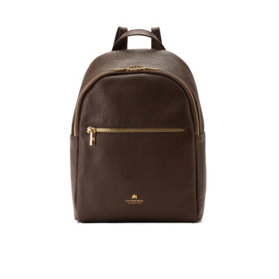 Borsa donna zainetto chiusura zip stondato Cuoieria Fiorentina Velvet Cioccolato